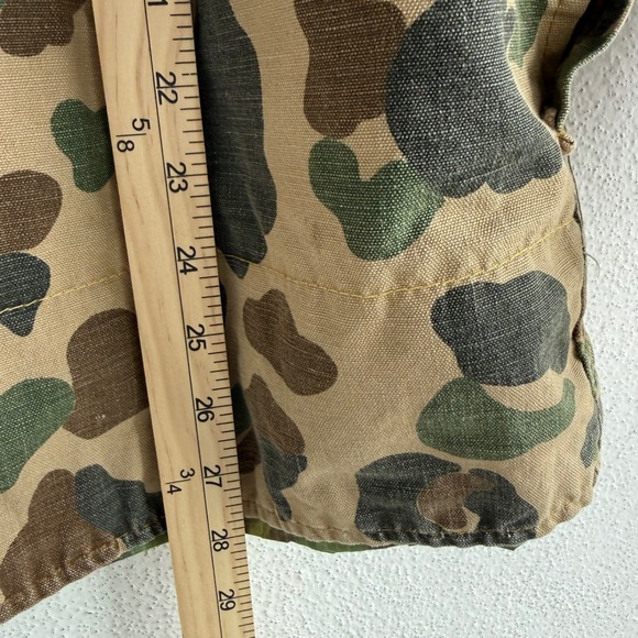 Vintage 70s SafTBak Duck Camo Hunting Jacket Men L Frog Skin Corduroy Field Coat - Picture 11 of 12